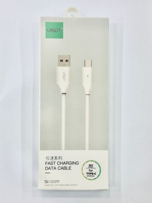 Pack Of 10 VISOT Type C Faast Charging Cables (Rs,140 Per Peice Cost)